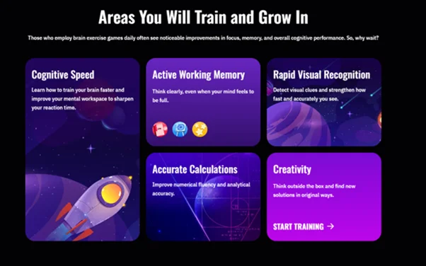 A screen from the Mind Elevate website.